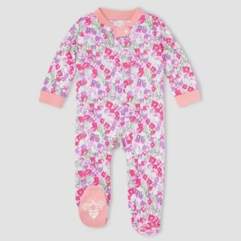 Burt's Bees Baby® Girls' Flower Fields Sleep N' Play - Lilac Purple 0-3M